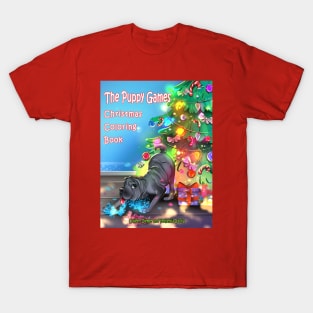 The Puppy Games Christmas Coloring Book Full Cover! T-Shirt